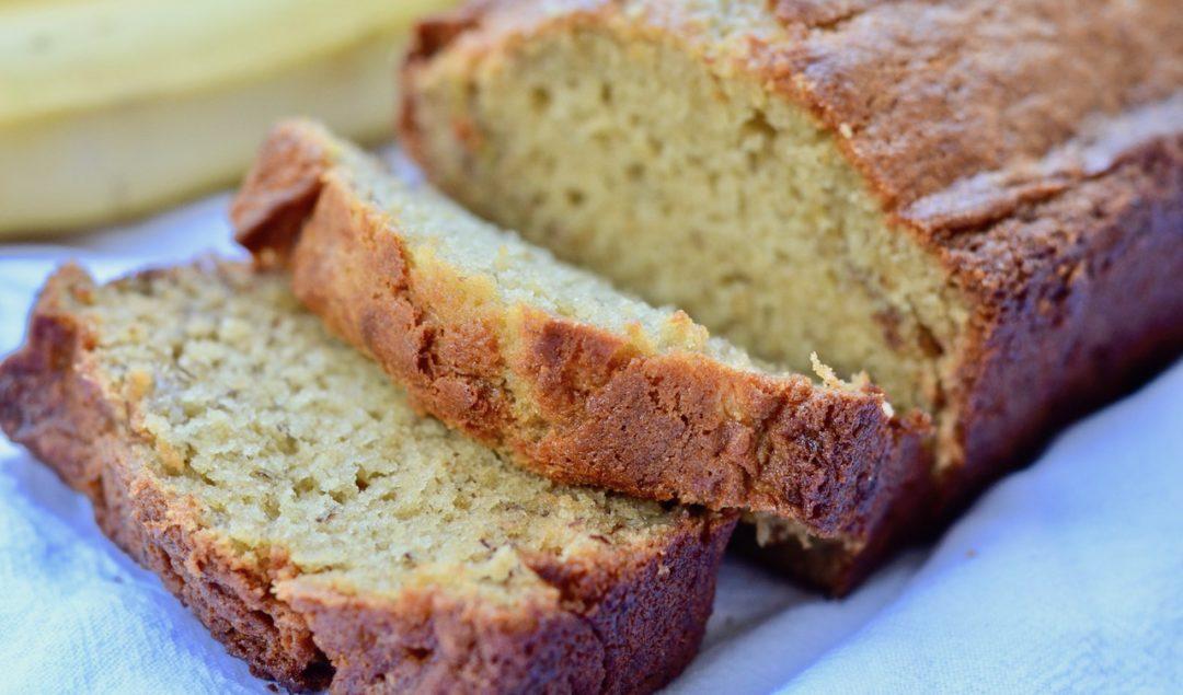 Soft banana crumb, golden crust, sweet aroma, classic banana bread slice