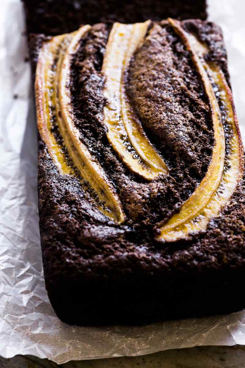 Ultra‑moist double‑chocolate banana bread swirled with toasted coconut flakes