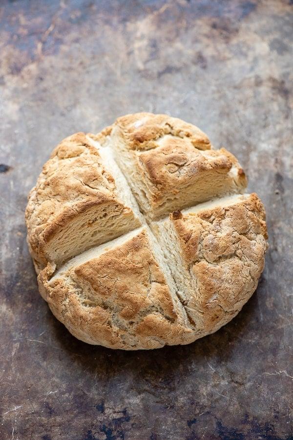 Rustic sliced Irish soda bread with a crisp crust and tender crumb, ready for toast