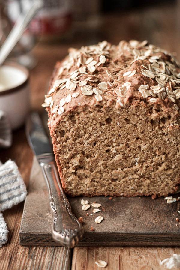 Dark brown Irish soda bread with dense crumb, perfect for high altitudes