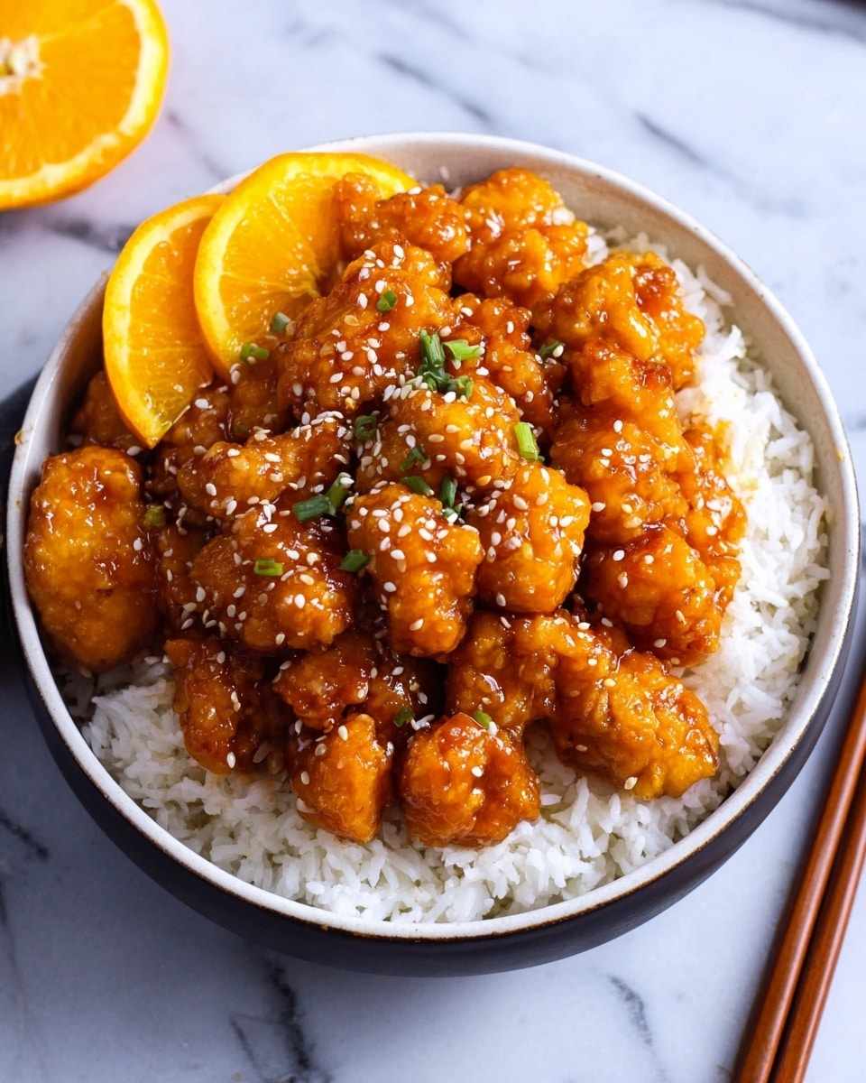 Orange‑glazed skinny chicken served over creamy sweet potato mash with orange zest garnish