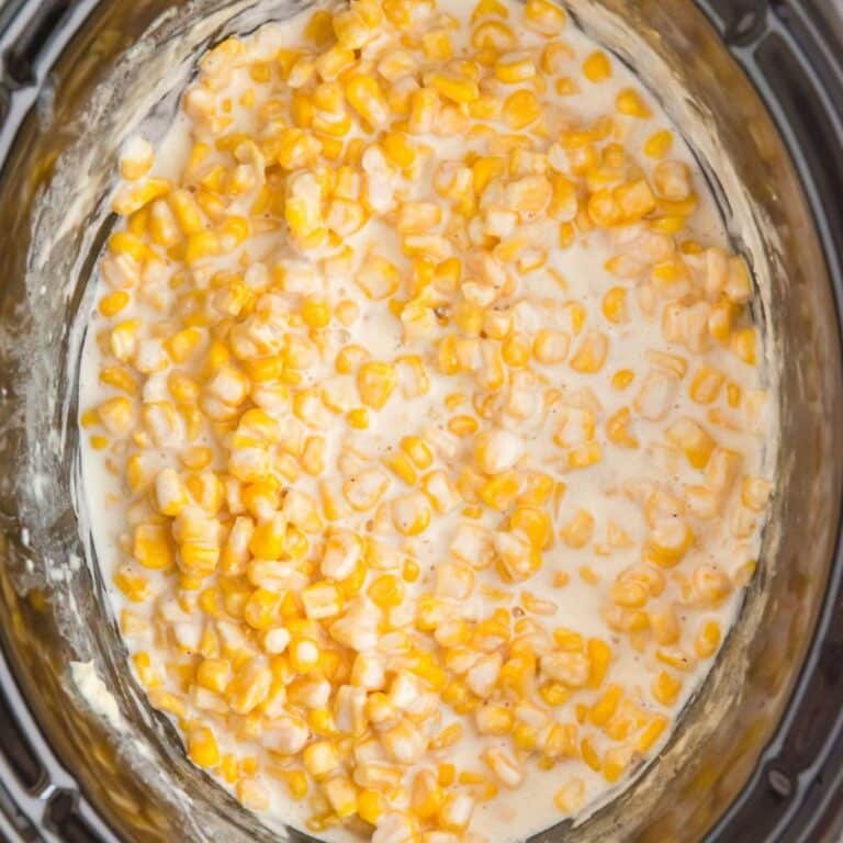 Classic slow‑cooker creamed corn with honey, sweet buttery sauce, comforting crockpot side dish